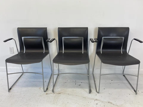 Set Of 3 Postmodern Stylex Rhythm Arm Chairs Designed By Sava Cvek MCM Office Cover
