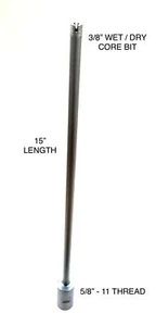 3/8 Zoll Nass-Diamant-Bohrkrone für Drahtmaische & Leichtbeton 5/8 Zoll - 11 - Bild 1 von 2