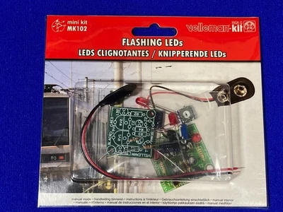 Velleman Electronics Kit Flashing LEDs MK102 PCB Board Components - Image 1 of 2