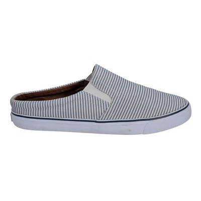 10M G.H. Bass & Co. Slide Women's Blue Striped Slip On Mule Shoe Canvas Nautical - Image 1 of 4