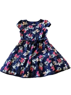 Disney Minnie Mouse Youth Girls Dress Size 5 Tulle Skirt Navy Layered EUC Lined - Image 1 of 4