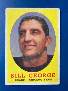 1958 Topps Football #119 Bill George Chicago Bears Sehr guter Zustand - Bild 1 von 2