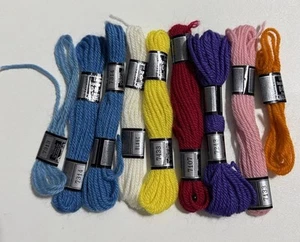 DMC Laine Tapisserie France 100% Wool Tapestry Yarn Lot Of Skeins Mixed Colors - Picture 1 of 4