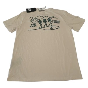 Neu Small Roark Run Amok X Public Lands Mathis Core T-Shirt für Herren beige hellbraun - Bild 1 von 7