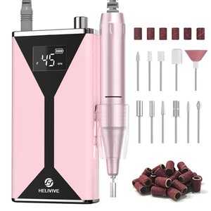 Professional Electric Nail Drill 45000RPM (Portable & Rechargeable) (With 11 Dri - Picture 1 of 12
