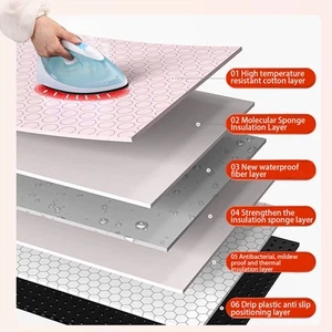 Portable Ironing Mat for Table Top, Foldable Travel Ironing Blanket Steamer Pad - Picture 1 of 11