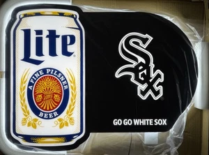 Miller Lite Chicago White Sox LED-Schild - Neu im Karton - Bild 1 von 3