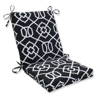 Outdoor/Indoor Square Corner Chair Cushion, 36.5" x 18", Black Kirkland Black - Image 1 of 2