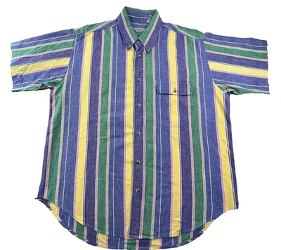 Camisa De Colección Mercedes By Enro Abotonada Para Hombres Grande Azul Rayas Cuello Bloque de Color Foto 1 de 4