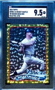 Mickey Mantle 2024 Topps 1989 89B2-21 /50 Gold Foil 35th Anni SGC 9.5 Yankees - Bild 1 von 2