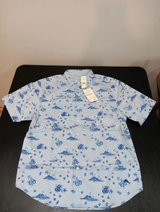 Tommy Bahama Mens Island Bound Chambray Short Sleeve Button-Up Shirt Size M NWT - Picture 1 of 13