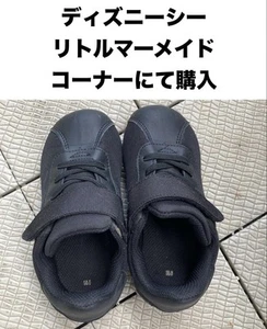 Disney Land Sea Kids Sneakers 18cm Little Mermaid Black Used - Picture 1 of 4