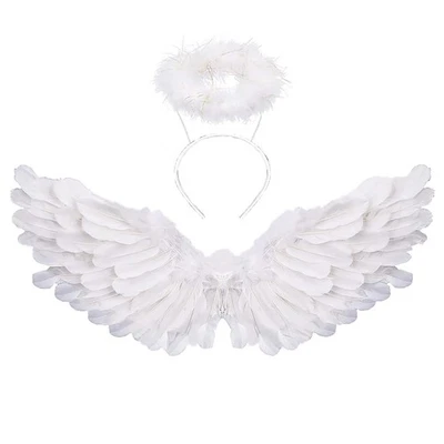 Disfraz de Ángel Alas para Niñas Disfraz de Ángel Alas y Halo para Niños Halloween... Foto 1 de 4