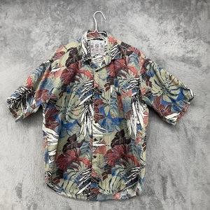 Vintage Berkley Concept WW Mens Shirt Medium Hawaiian Button Floral Made In USA - Picture 1 of 12