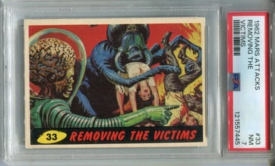 1962 Mars Attacks #33 Removing The Victims PSA 7 NM - Image 1 of 2