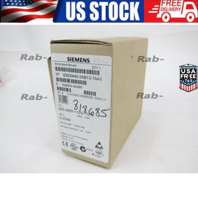New Siemens 6SE6440-2AB13-7AA1 MICROMASTER440 without filter 6SE6 440-2AB13-7AA1 - Image 1 of 4
