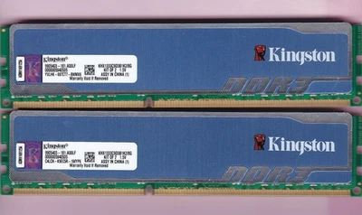 8GB 2x4GB PC3-10600 Kingston HyperX KHX1333C9D3B1K2/8G DDR3-1333 Ram Memory Kit - Image 1 of 2