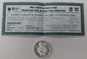 2003 Nick Price PGA Tour World Golf Hall Of Fame 1 oz .999 argento fino rotondo - Foto 1 di 6