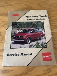 1988 GMC SAFARI VAN SERVICE REPAIR MANUAL ORIGINAL GM X-8830 - Picture 1 of 3
