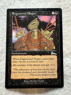 MTG - Engineered Plague - Urza's Legacy - NM - Never Played - Free Shipping! - Image 1 of 2