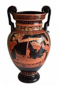 Odysseus passing the Sirens - Red Figure Volute Krater Vase - Picture 1 of 4
