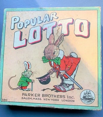 De colección Popular Lotto (Bingo) Parker Brothers Inc años 20 Foto 1 de 4