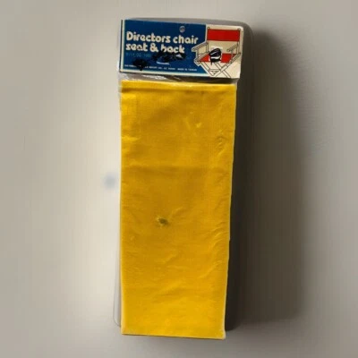 Nuevo Juego de Funda Silla Directores De Colección NOS Amarillo Algodón Importaciones 2 Piezas Asiento y Respaldo Foto 1 de 3