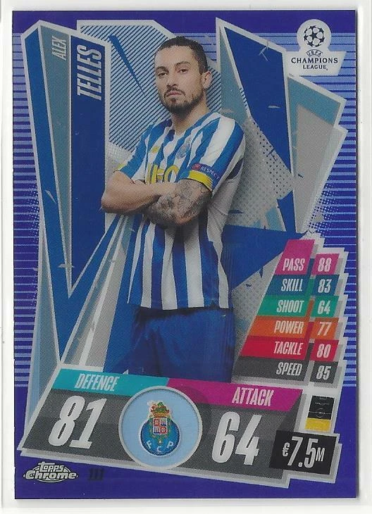 2020-21 Topps Chrome Match Attax Alex Telles Purple Refractor /299 FC Porto - Image 1 of 1