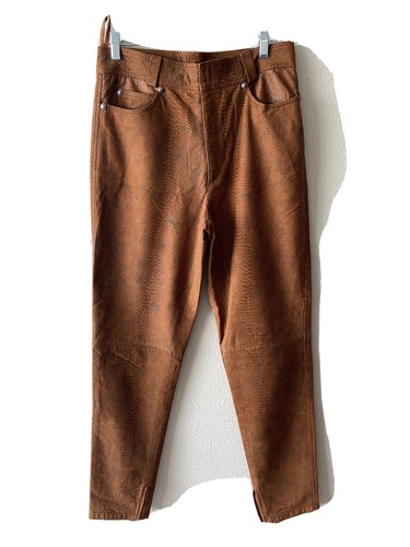 Rari pantaloni vintage Gianni Versace in pelle di serpente taglia 28