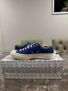 Converse Comme des garcons PLAYS All Star Chuck ‘70 Ox Unisex Sneakers Blue S:10 - Picture 1 of 17