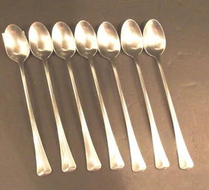 Oneida Allegiance Stainless  lot of 7 ice tea spoons HTF Very Nice  Oneidaware - Picture 1 of 2