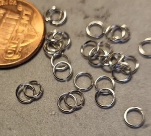 Silver plated Jumprings 4.4mm diameter 100 pieces approximately - Picture 1 of 3
