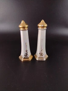 Sal y pimienta vintage color oro Alemania 4,5 pulgadas de alto - Imagen 1 de 8