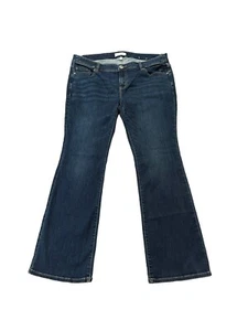 Pantalones de mezclilla para mujer Lane Bryant de ajuste y llamaradas lavado oscuro talla 18 excelente estado - Imagen 1 de 7