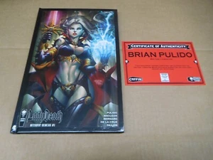 Lady Death Necrotic Genesis #1 SIGNED W/ COA Brian Pulido Hardcover 2022 - Picture 1 of 3
