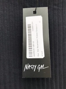 Nasty Gal Racer Body Black 10 BNWT - Picture 1 of 3