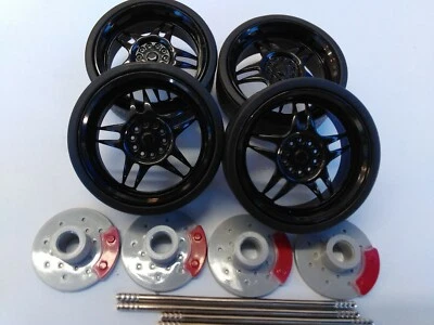 RUEDAS PARA REPARACIÓN SE ADAPTA A JADA ESCALA 1/24 TOYOTA FJ CRUISER #STRLU0333BLK Foto 1 de 4