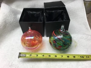 ADORNO NAVIDAD SOPLADO VINTAGE HECHO A MANO 2 piezas - Imagen 1 de 10