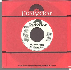 Alton McClain & Destiny - My Empty Room - 1979 Polydor Promo 7" 45 RPM Single! - Imagen 1 de 3