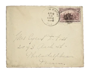 US SC 231 OCEAN GROVE , NJ POSTAL HISTORY COVER 1894 - Picture 1 of 2