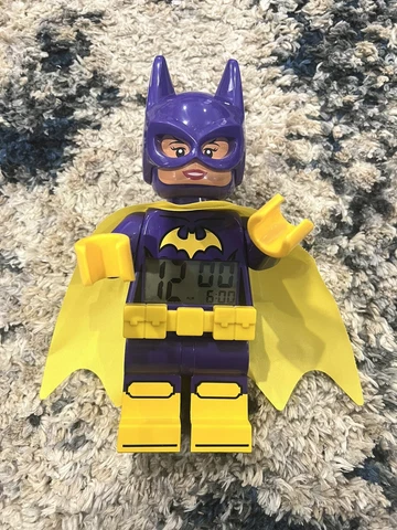 Lego Batman Batgirl Movie Alarm Clock Tested Works!!  10" Tall Poseable Cover