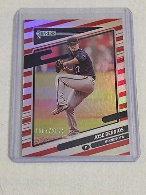 2021 Donruss Jose Berrios Red/Candy Land Foil 1667/2021 Card # 164 - Image 1 of 2