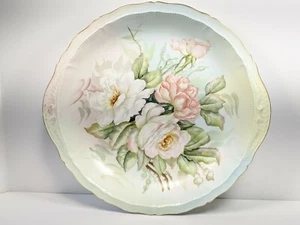 LARGE THEODORE HAVILAND LIMOGES 13" LARGE BOWL HAND PAINTED SIGNED I.R. JUSKA - Picture 1 of 12