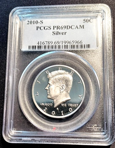 2010-S Silver PCGS PR69 DCAM Kennedy Half Dollar Cover