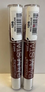2 X Wet n Wild Mega Slicks Balm Stain Moisturizing Lip Colour #126 RICO MAUVE - Picture 1 of 2