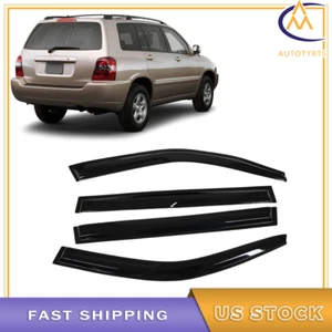 4x Deflector protector de lluvia para visera de ventana tinte humo para Toyota Highlander 2001-2007 - Imagen 1 de 8