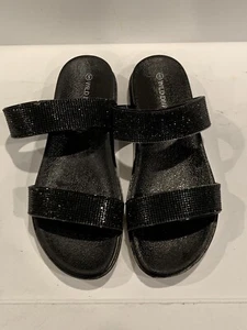 Fashion Nova Wild Diva Sandals Black/white Size 8 - Picture 1 of 10