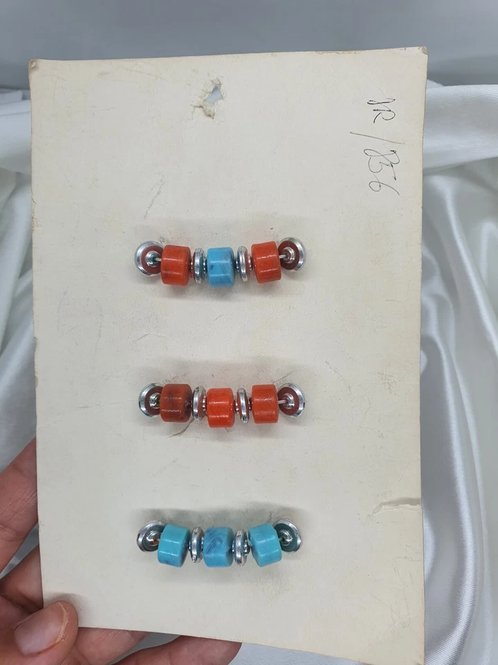 tarjeta de muestra vintage de cuentas checas lucite Foto 1 de 1