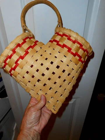 Basket Split Oak Plaited Signed LS 1993 Cover