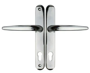 Upvc Door Handle For Lockmaster Polished Chrome 92mm 210mm Fixings Sparta - Picture 1 of 3